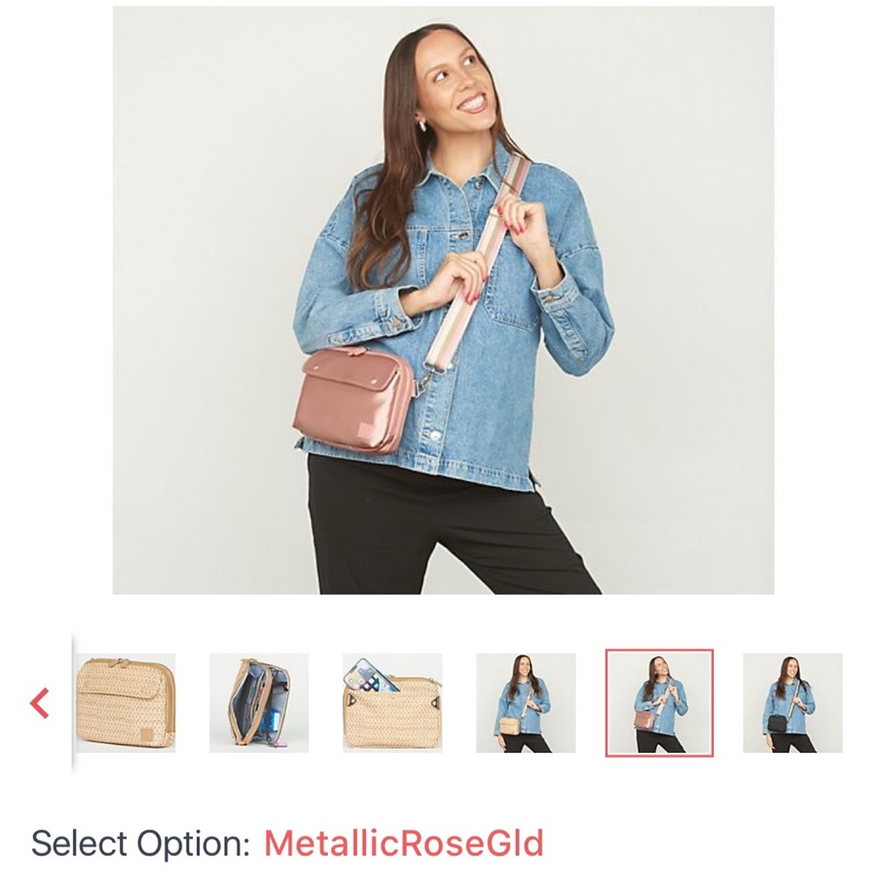 IHKWIP Everyday Essentials crossbody bag in metallic rose gold - Picture 3 of 7